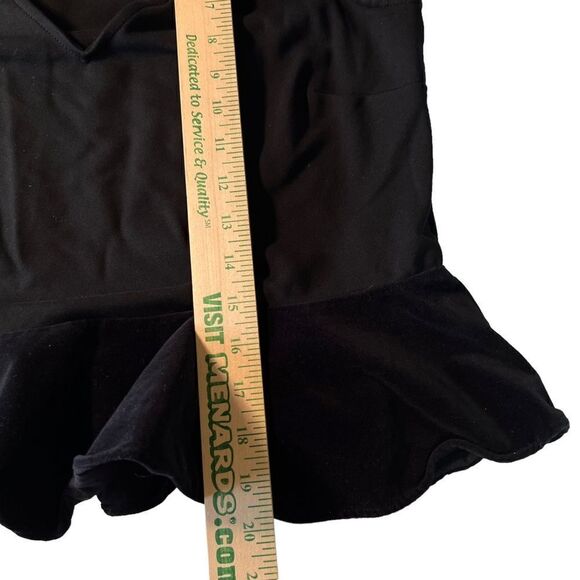 J Crew Velvet Peplum Black Top H3583 M - Picture 9 of 15